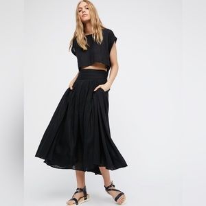 Free People Sundown Skirt Set - Black